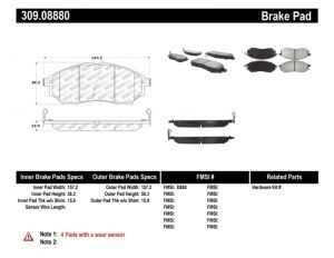 Stoptech Sport Brake Pads 309.08880
