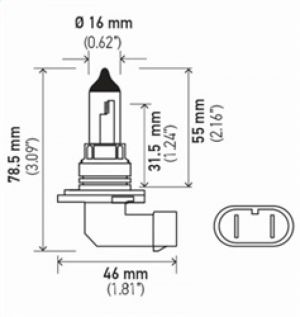 Hella Halogen Bulb 9006