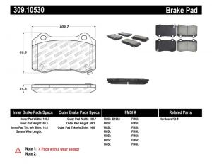 Stoptech Sport Brake Pads 309.10530