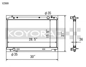 Koyo Racing Radiators V2999