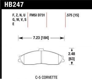 Hawk Performance Ceramic Brake Pad Sets HB247Z.575