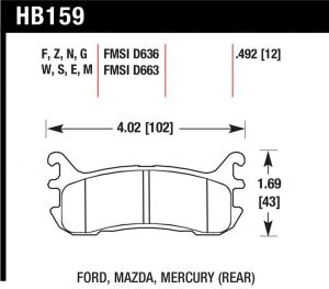 Hawk Performance Blue 9012 Brake Pad Sets HB159E.492