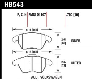 Hawk Performance DTC-60 Brake Pad Sets HB543G.760