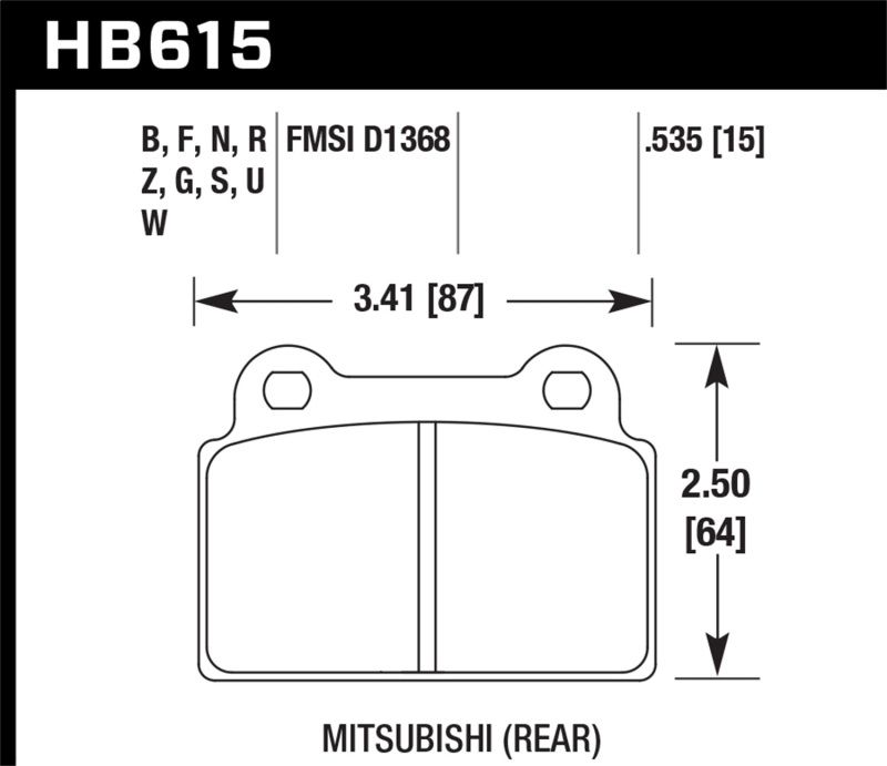 Hawk Performance HP+ Brake Pad Sets HB766N.624
